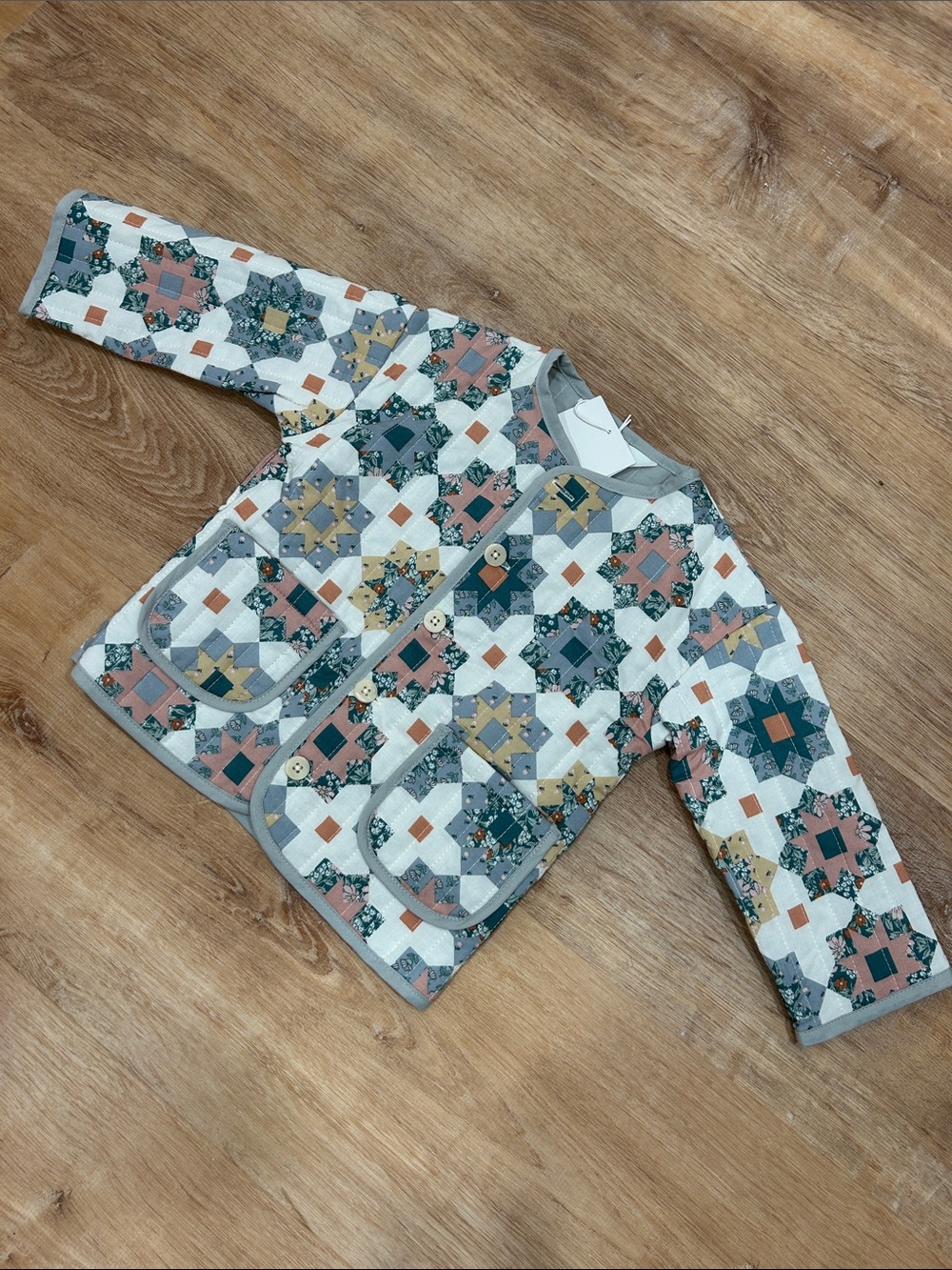 Quilted Patchwork-Print Toddler Jacket